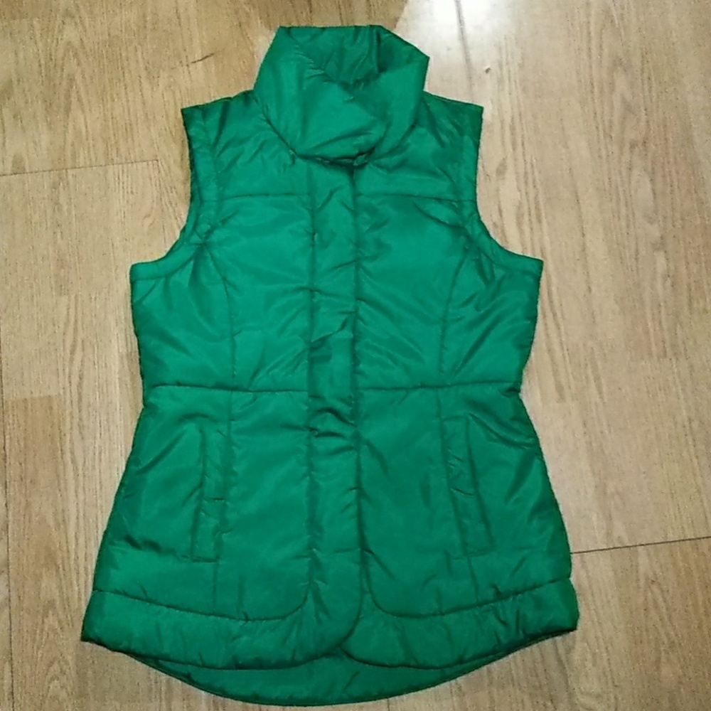 Green Puffer Vest jacket by New York and company